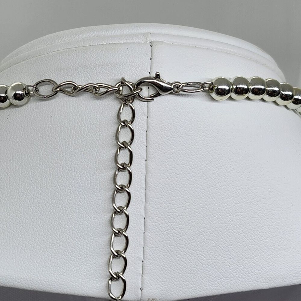 Silver Tone‎ And Brown Collar Necklace - Picture 6 of 6